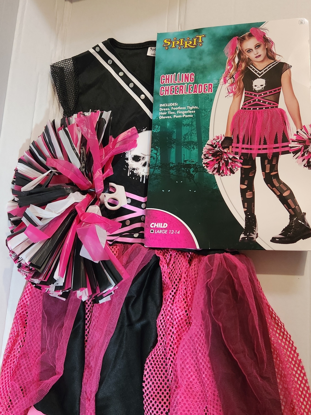 Spirit Chilling Cheerleader Costume for Kids - Pink & Black